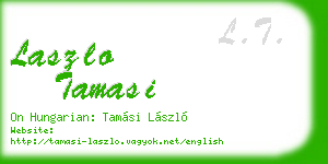 laszlo tamasi business card